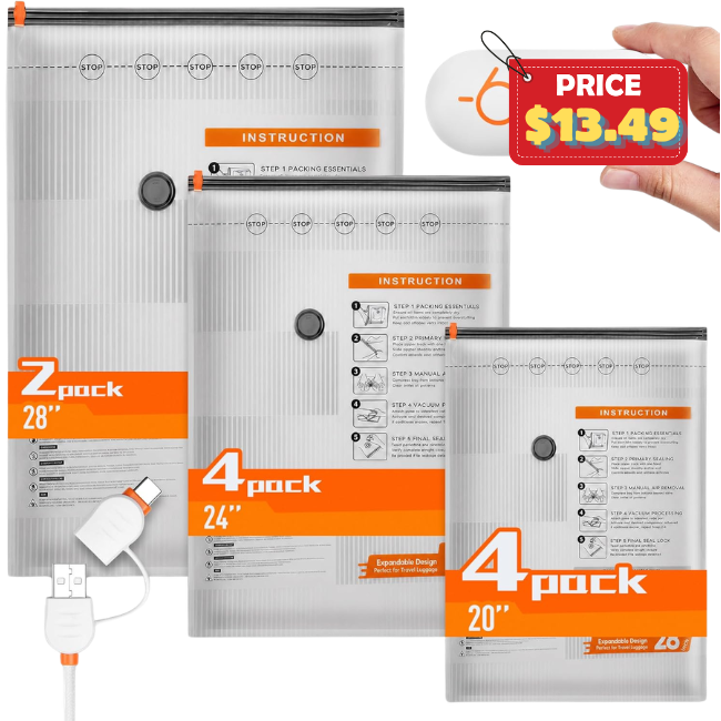 10 Packs Vacuum Seal Bags Deal: Save 35% at Amazon