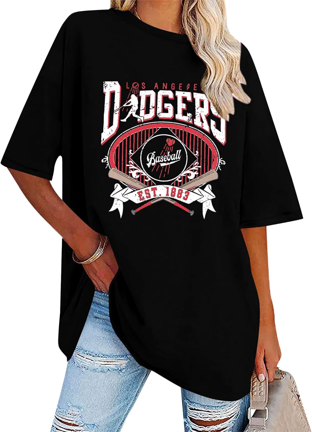 Women’s Oversized Baseball Shirt Only $11.99 at Amazon