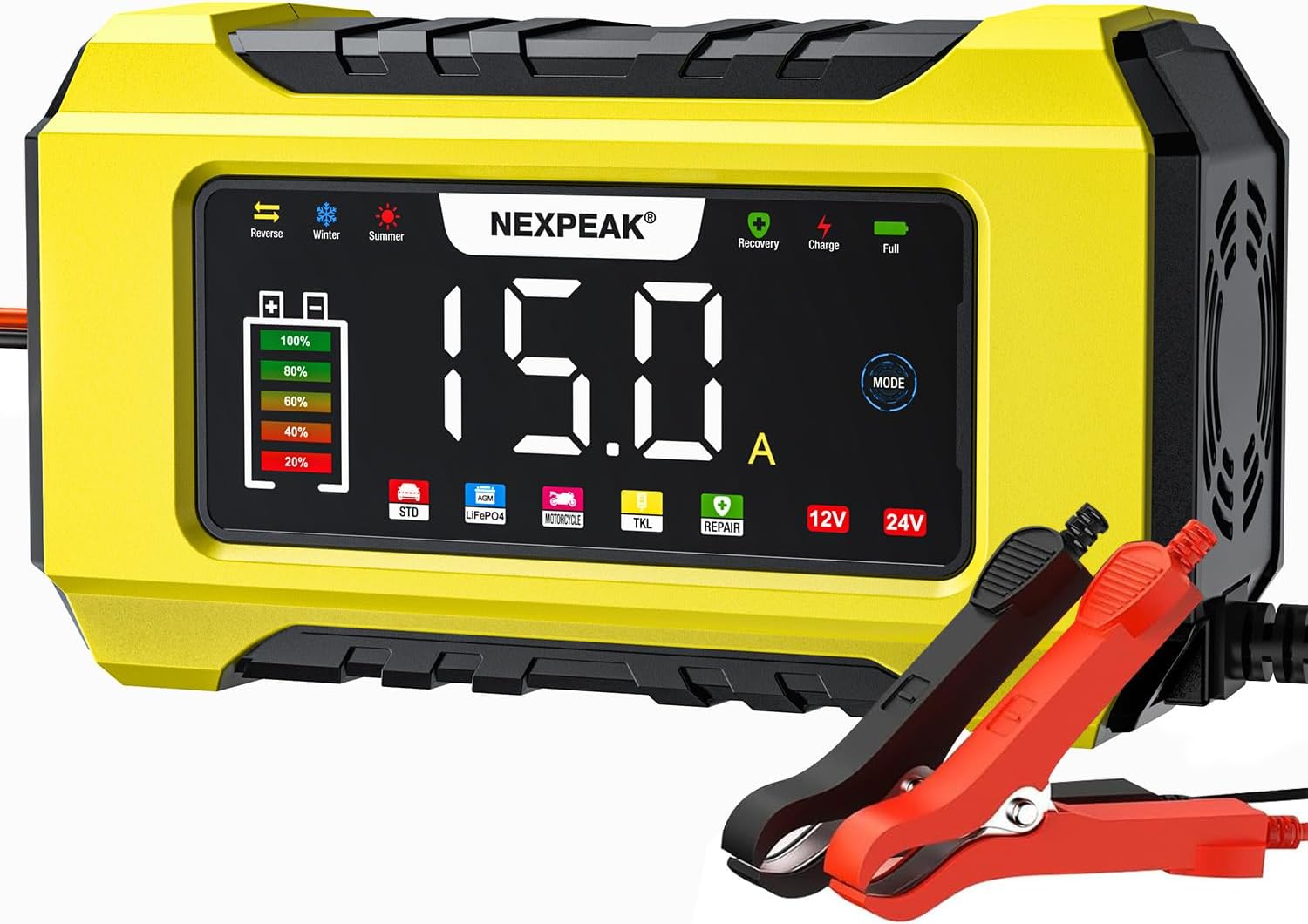 NEXPEAK 15A Smart Battery Charger Only $31.99 (Reg. $59.99) at Amazon