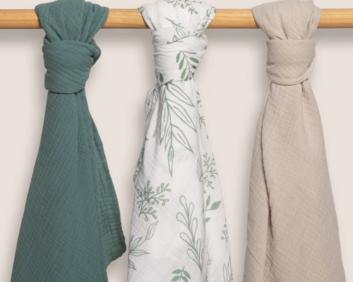Gllquen Baby 3-Pack Muslin Organic Cotton Swaddle Blankets Deal at Walmart: Sav…