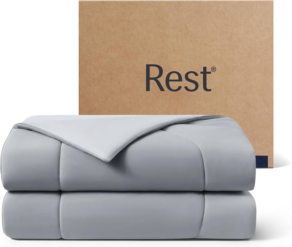 REST Evercool Cooling Comforter King size in cool gray, Amazon listing