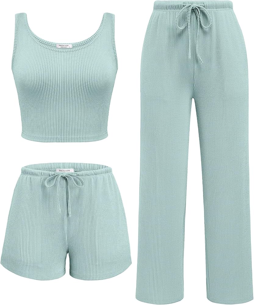 Ekouaer Women’s 3-Piece Lounge Set Just $34.99 at Amazon