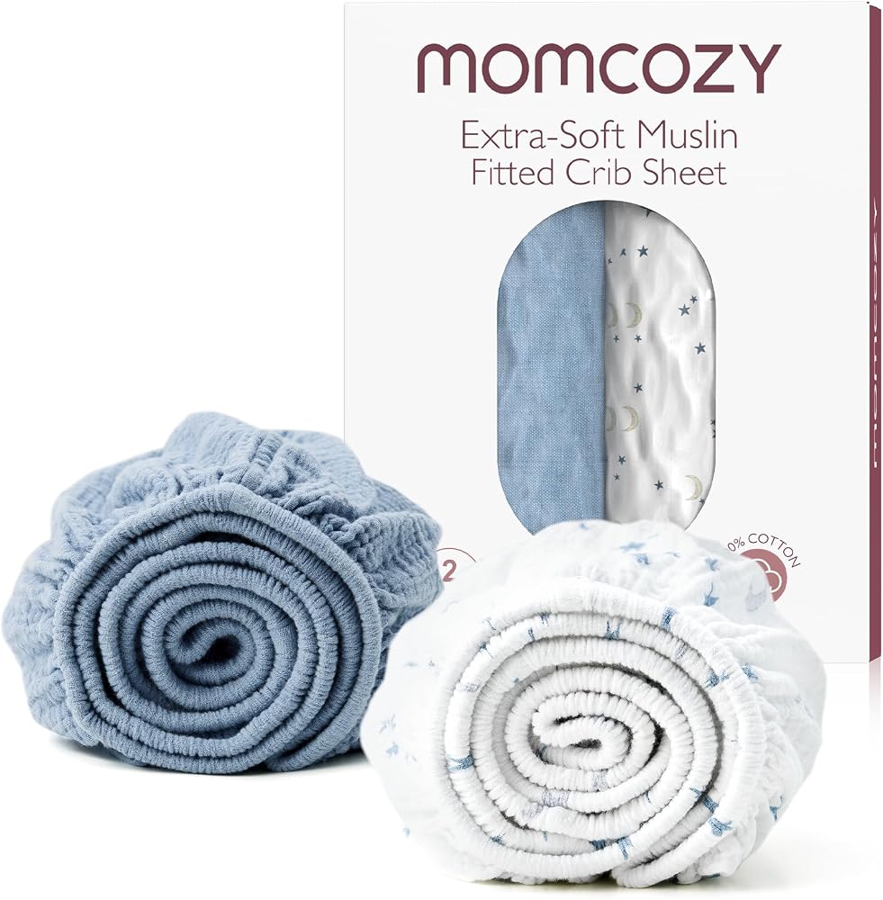Momcozy Muslin Mini Crib Sheets 2-Pack Only $31.99 at Amazon