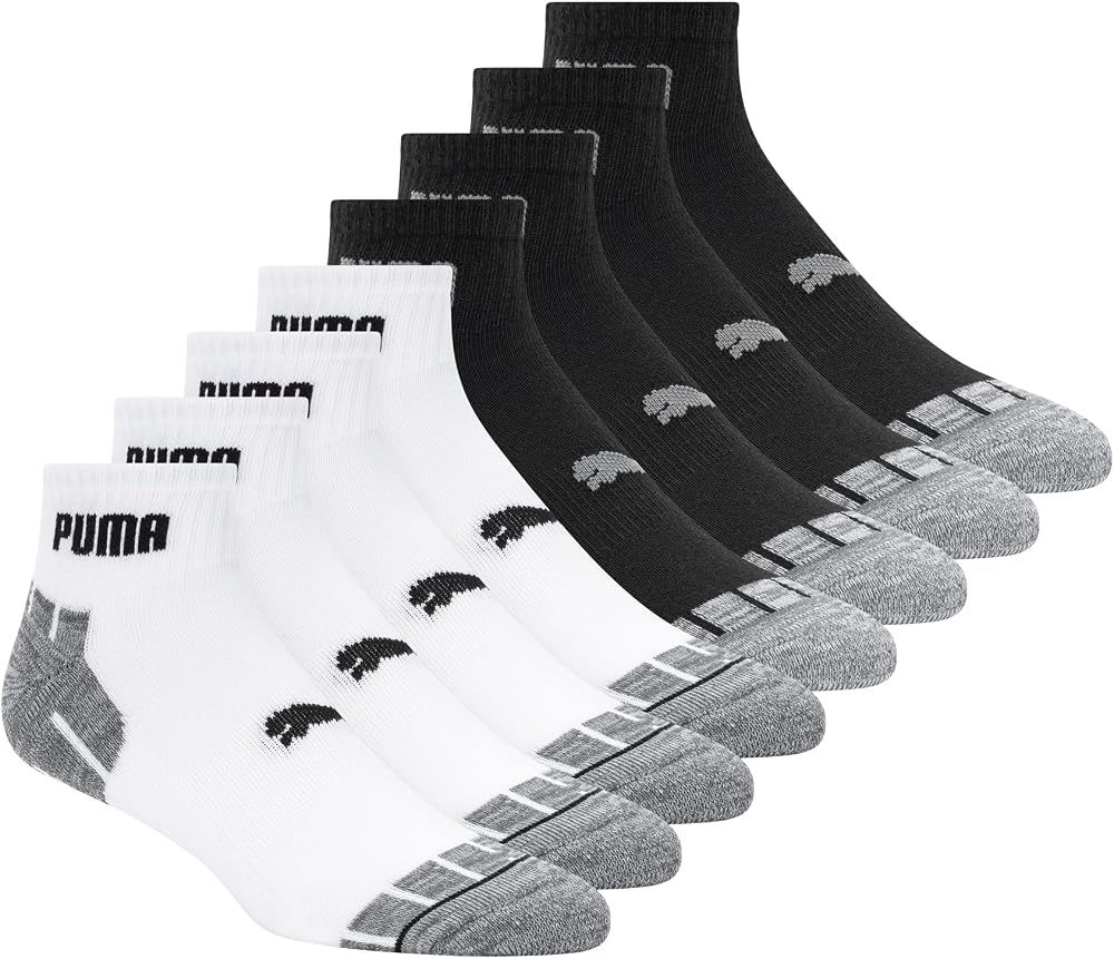 PUMA Men’s 8 Pack Quarter Crew Socks $24 – Shop on Amazon