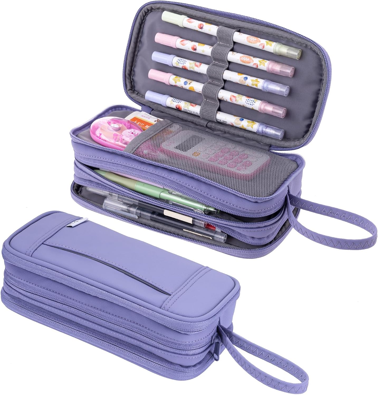 Light purple NOL large capacity pencil case available on Amazon