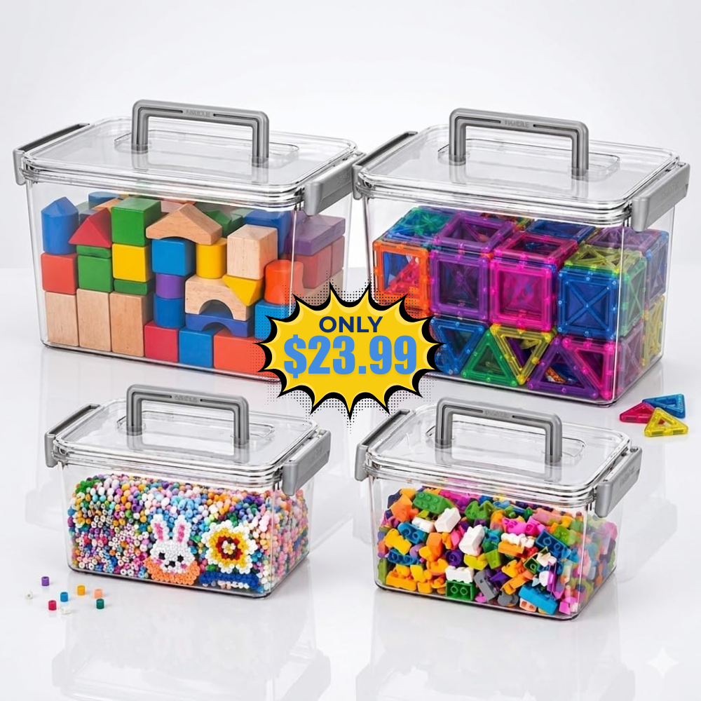 Amazon Plastic Storage Containers 4 PACK Deal: Use Promo Code Y4FU8GH2