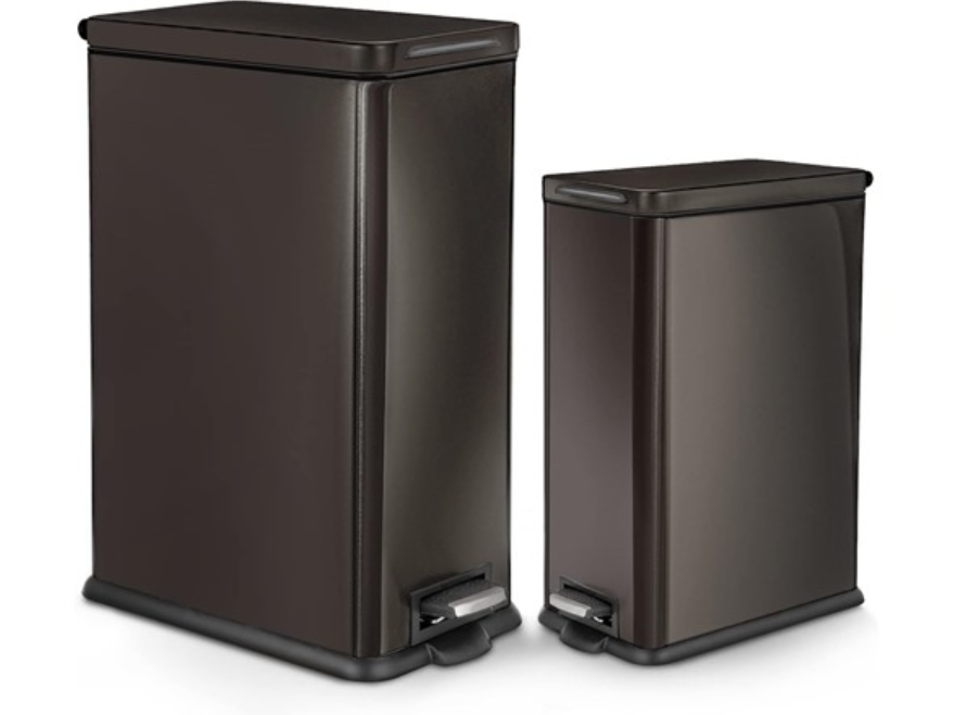 Home Zone Living 8 & 2.5 Gallon Slim Trash Can Set Deal at Woot: $39.99
