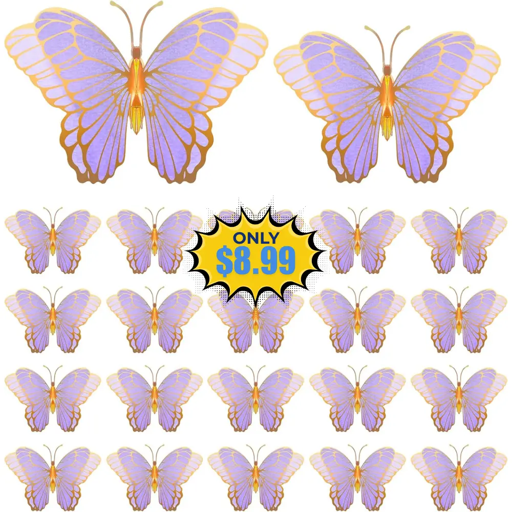 Wettarn 20 Pcs Butterfly Centerpieces Deal: Save 63% at Amazon