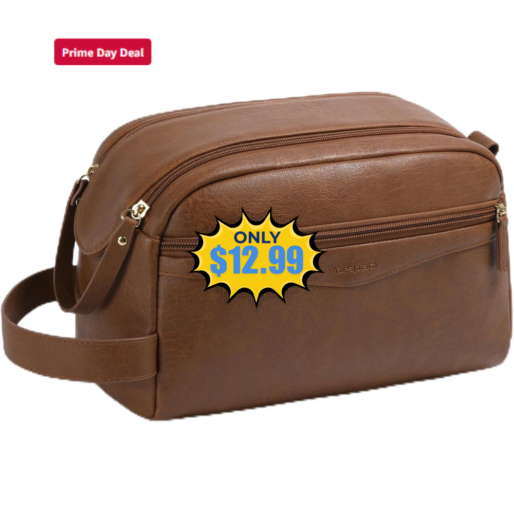 Vorspack PU Leather Toiletry Bag Deal: Save 41% at Amazon