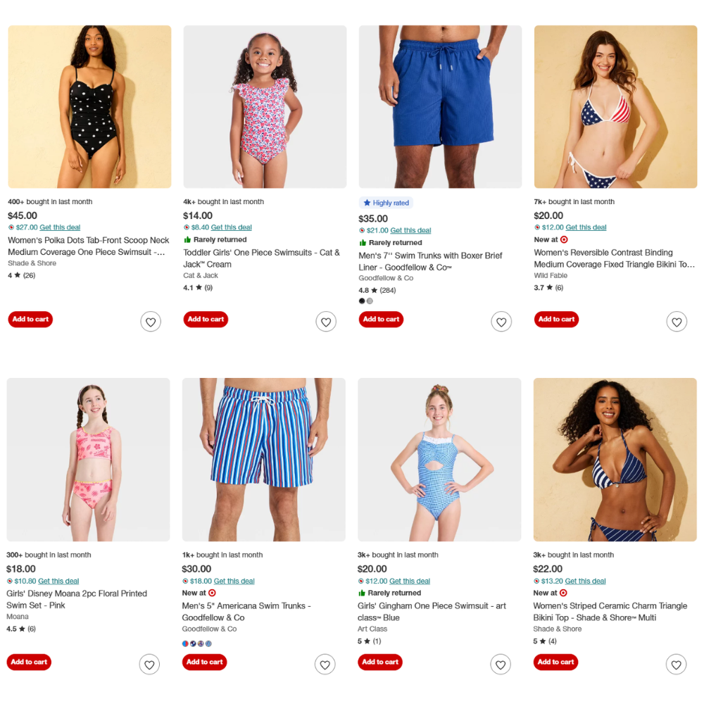 Swimwear for the Family Deal: Save 40% Off at Target
