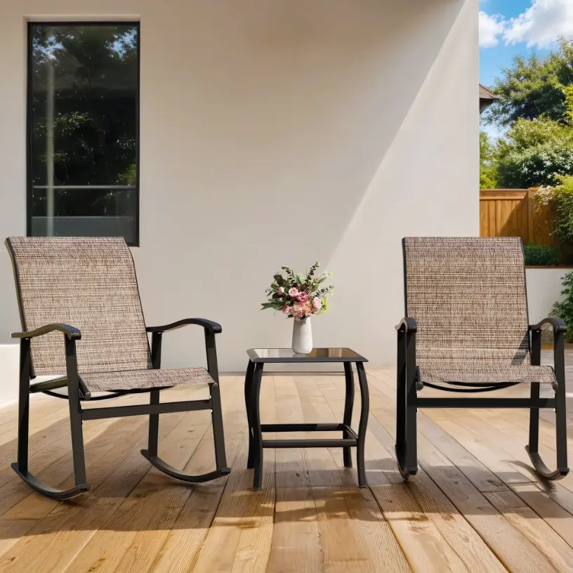 Walsunny 3 Pieces Rocking Bistro Patio Rocker Set Deal at Walmart: Save $80.10