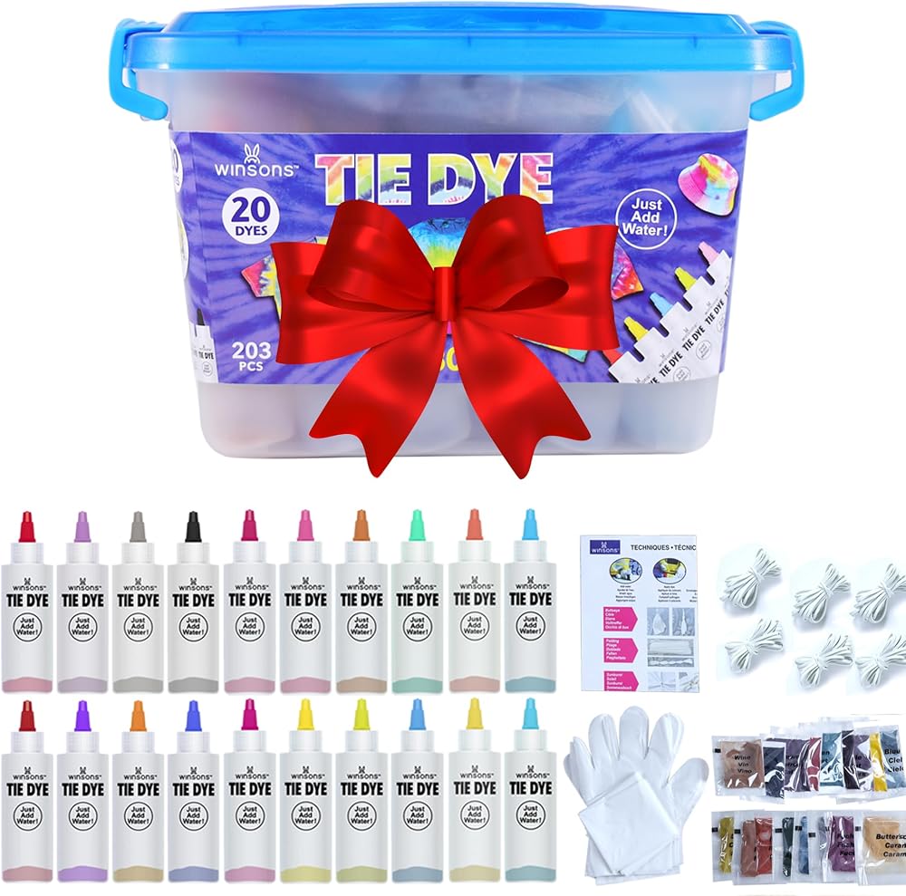Winstons Tie Dye Kit 20-color fabric dye set on Amazon