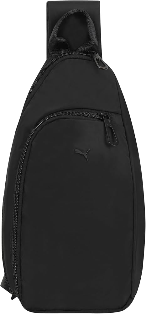 PUMA Women's Myriad Sling hands-free bag in black, shown on Amazon