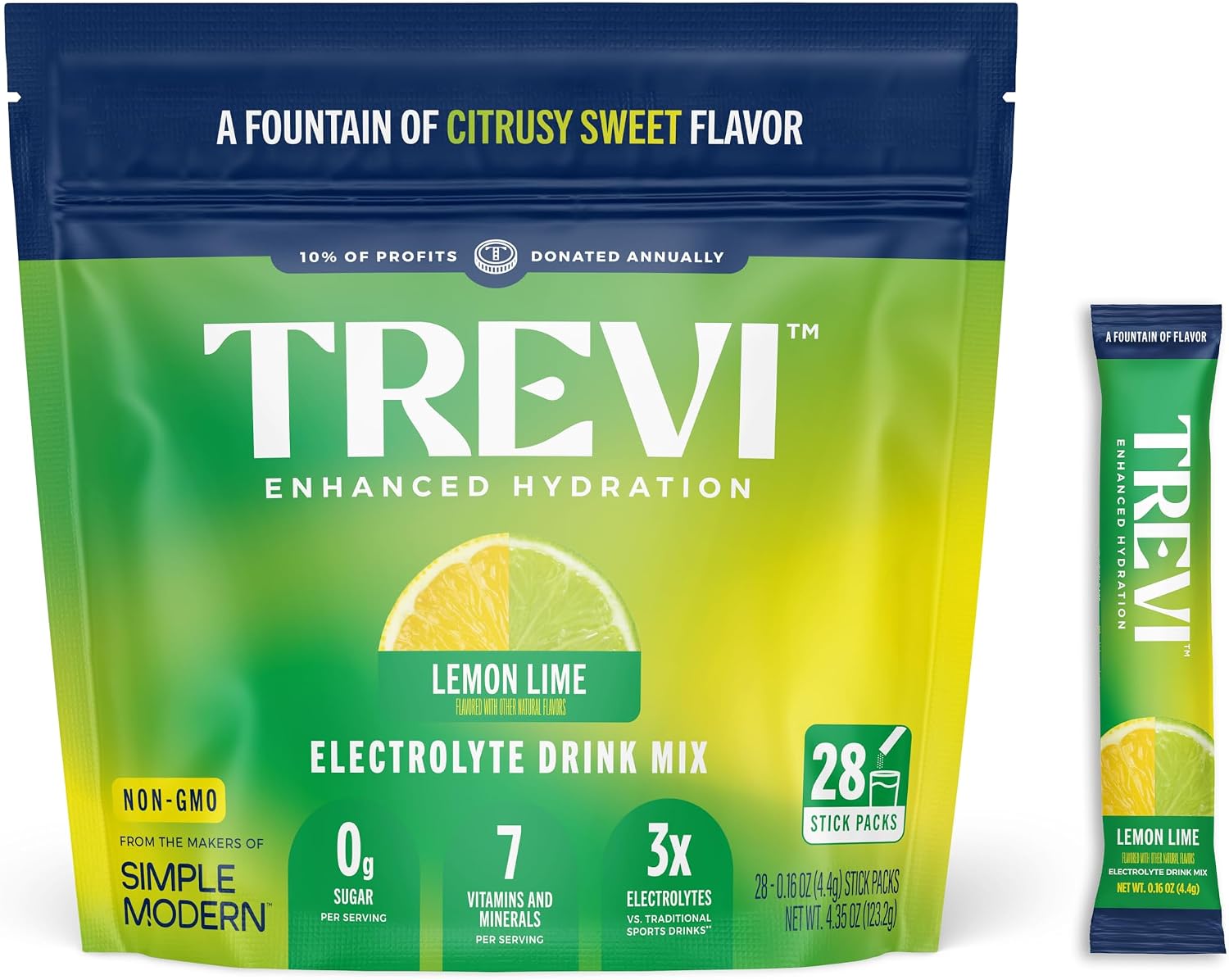 TREVI Electrolytes Drink Mix hydration powder packets on Amazon