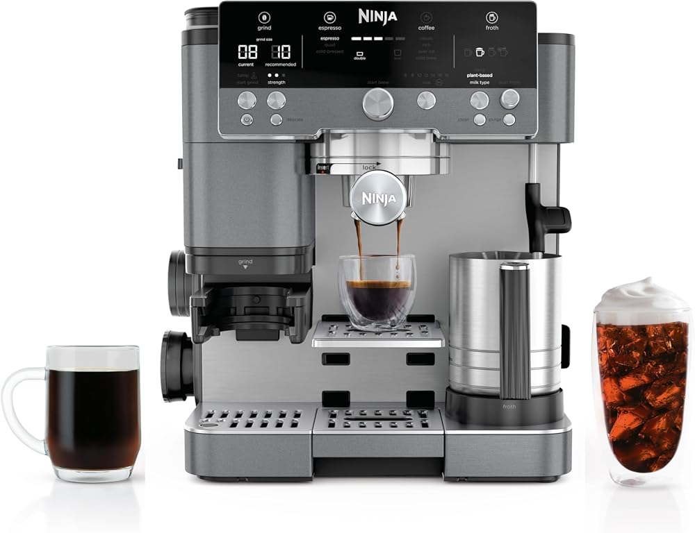 Ninja Luxe Café Premier 3-in-1 espresso machine with built‑in grinder on Amazon