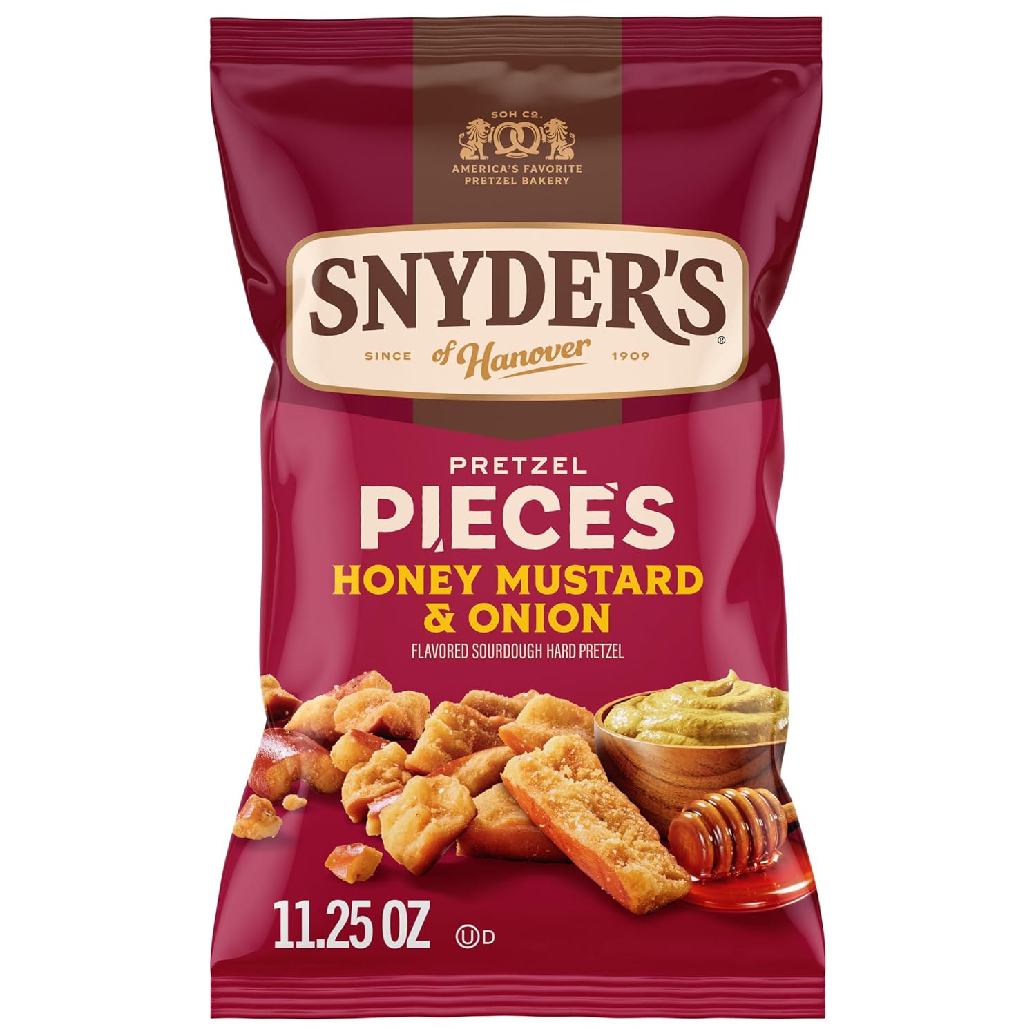 Snyder's Honey Mustard & Onion Pretzel Pieces 11.25oz bag from Amazon