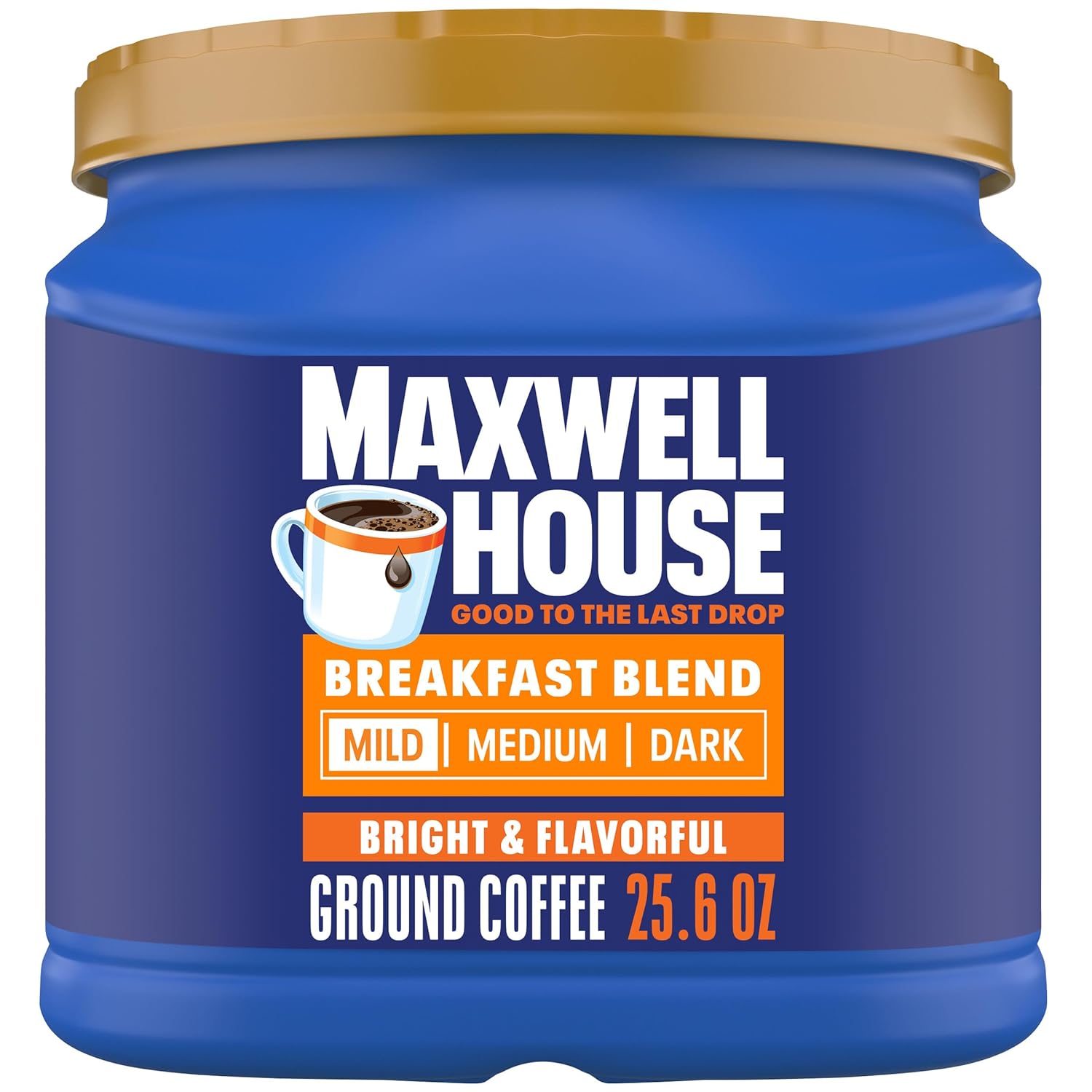25.6‑oz Maxwell House Breakfast Blend Mild Roast Ground Coffee on Amazon