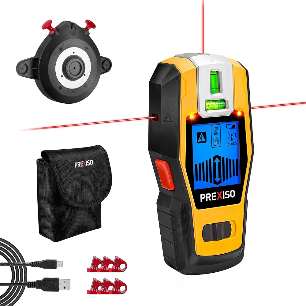 Prexiso 2-in-1 Stud Finder with Laser Level on Amazon