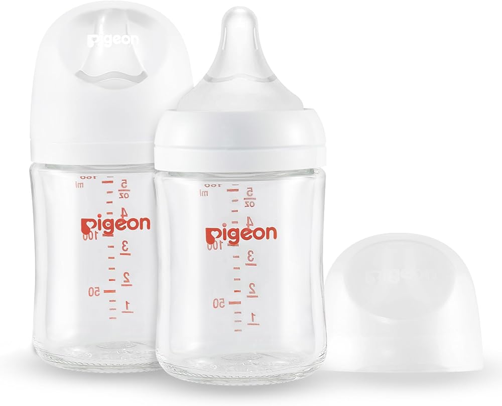 Pigeon Glass Nursing Bottle Wide Neck anti-colic pack of 2 sold on Amazon