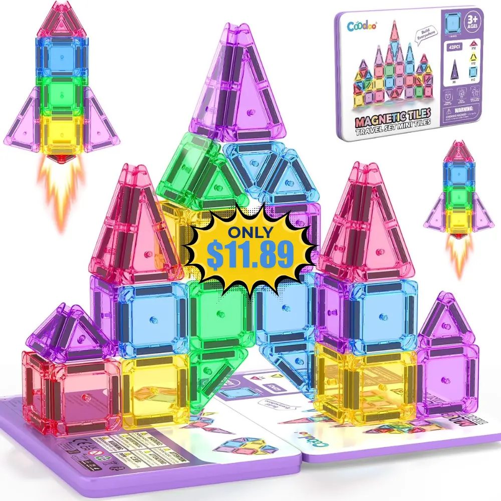Coodoo Mini Magnetic Tiles Set Deal: Save 15% on Amazon