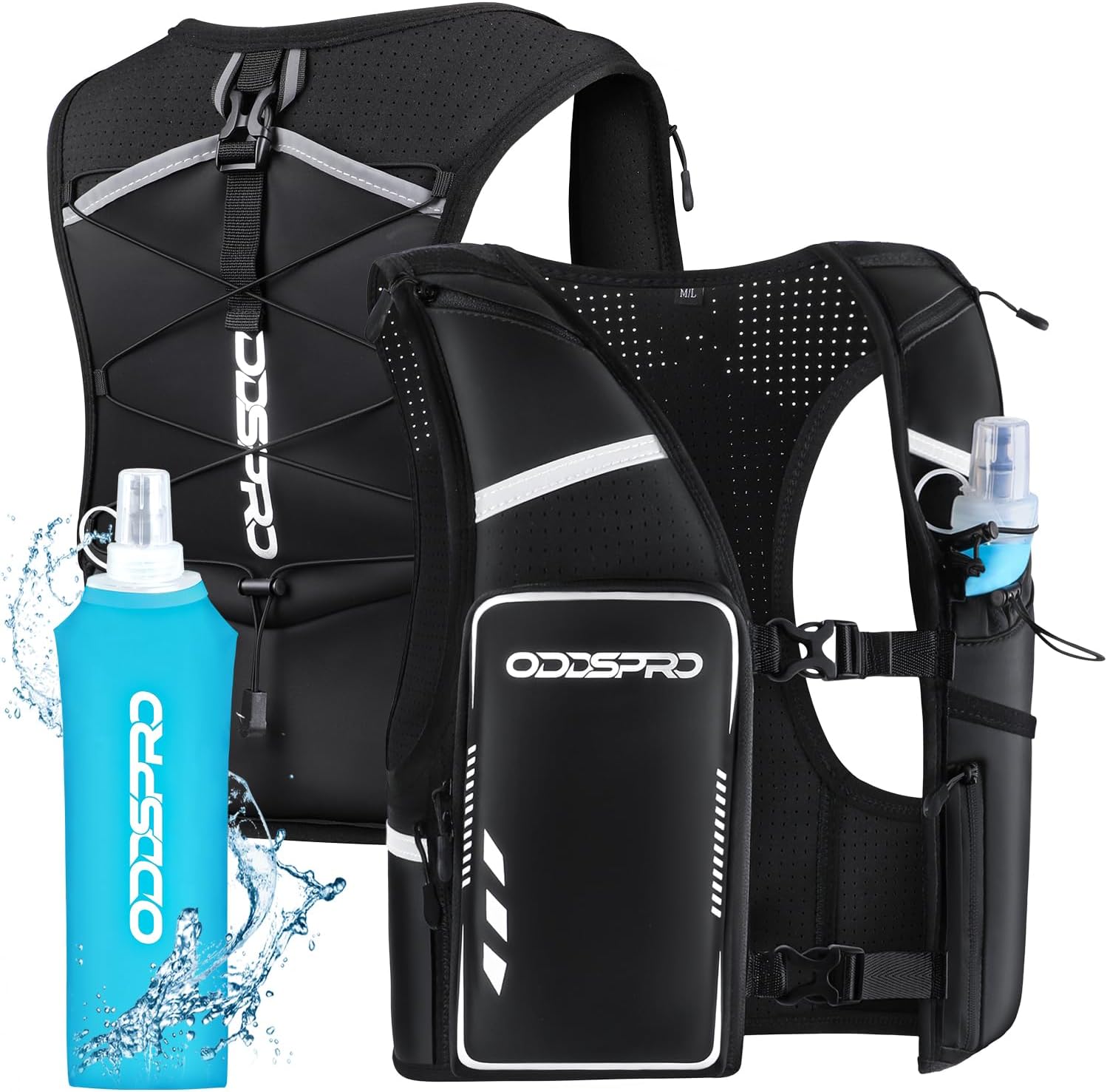 Running Hydration Vest with phone pocket and 500ml flask on Amazon