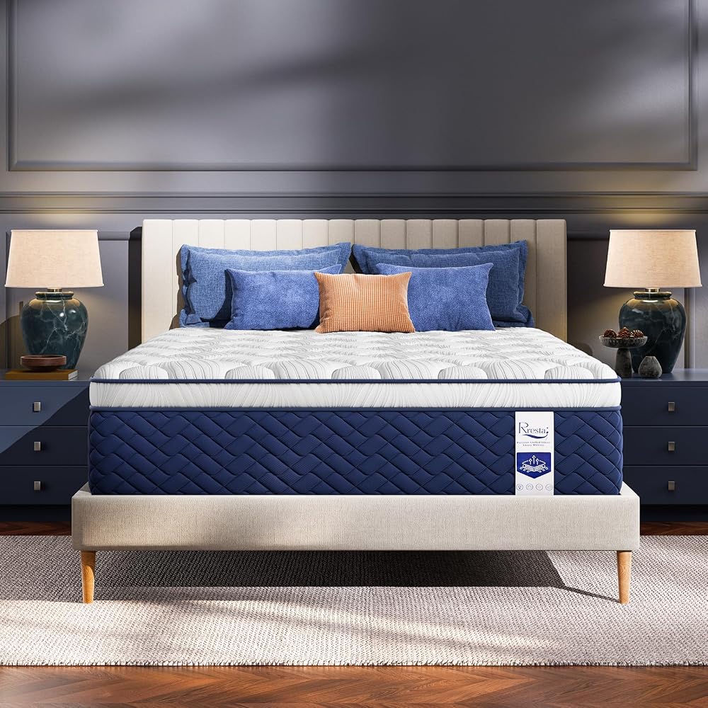 RRESTA Extra Firm King Mattress 14‑inch hybrid on Amazon