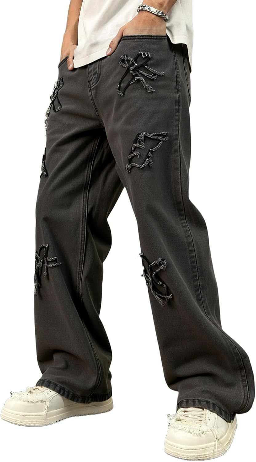 DISLANBO Men's Super Baggy Jeans wide leg denim pants on Amazon