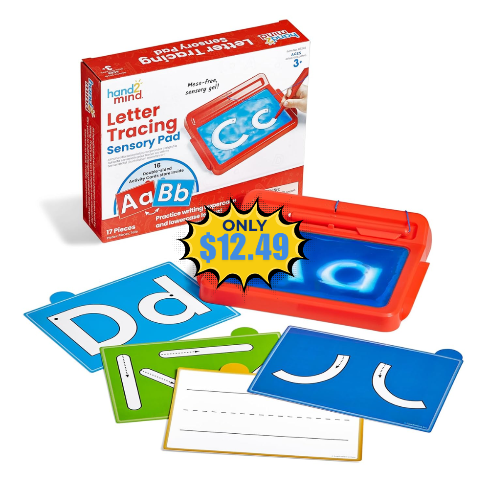 hand2mind Letter Tracing Sensory Pad Deal: Save 26% at Amazon