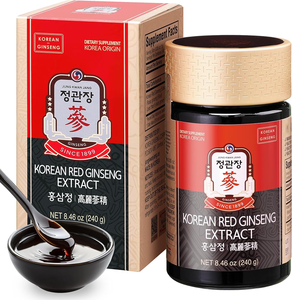 Jung Kwan Jang Korean Red Panax Ginseng Extract 240g bottle on Amazon