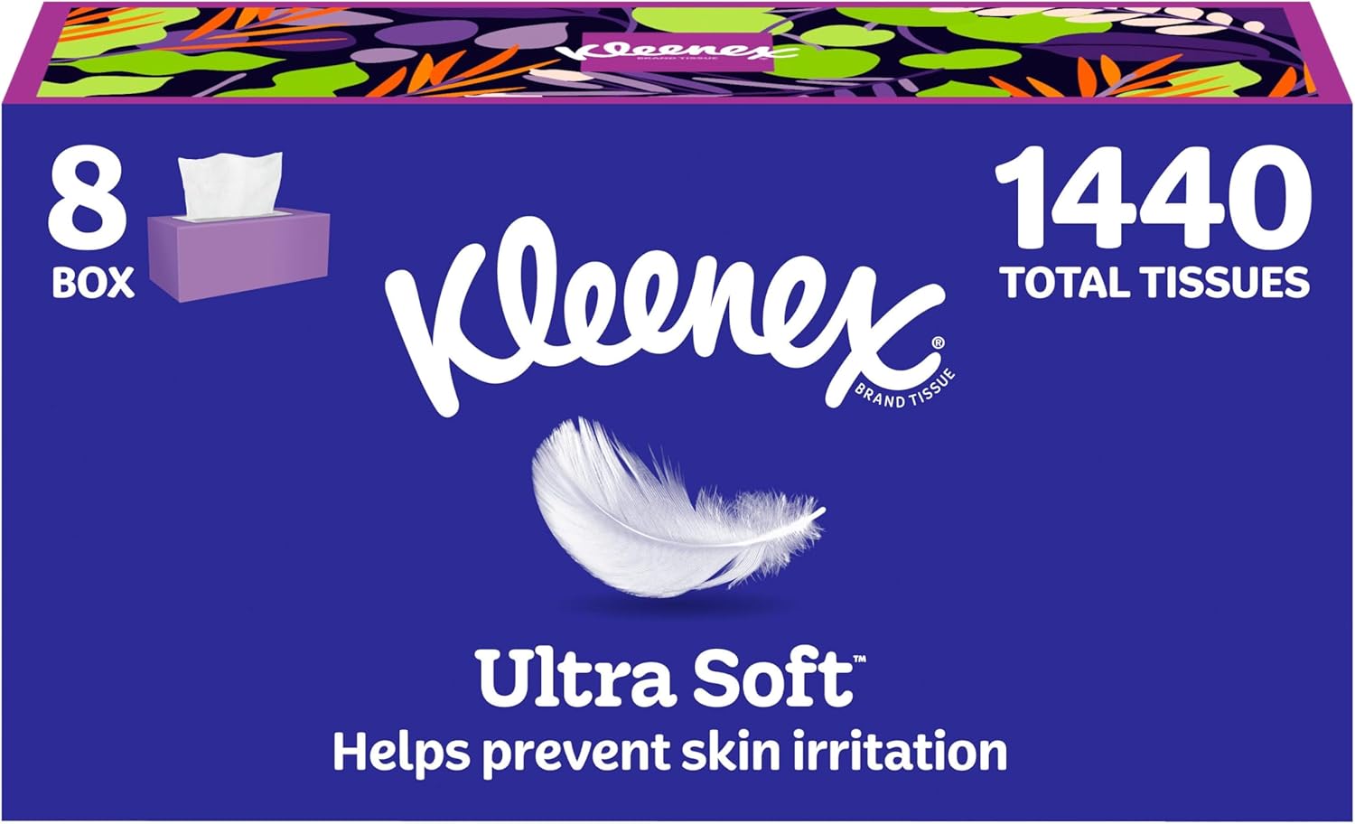 Kleenex 8‑Pack 180‑Ct Ultra Soft facial tissues on Amazon