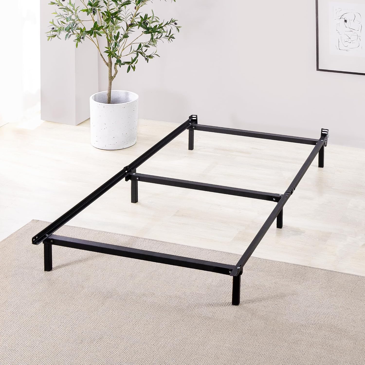 Twin-Size 6-Leg Support Bed Frame on Amazon price tag