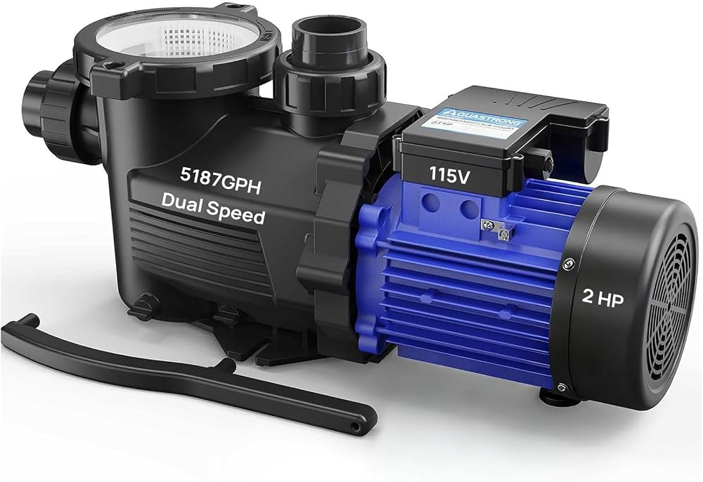 Aquastrong 2HP dual speed pool pump with filter on Amazon