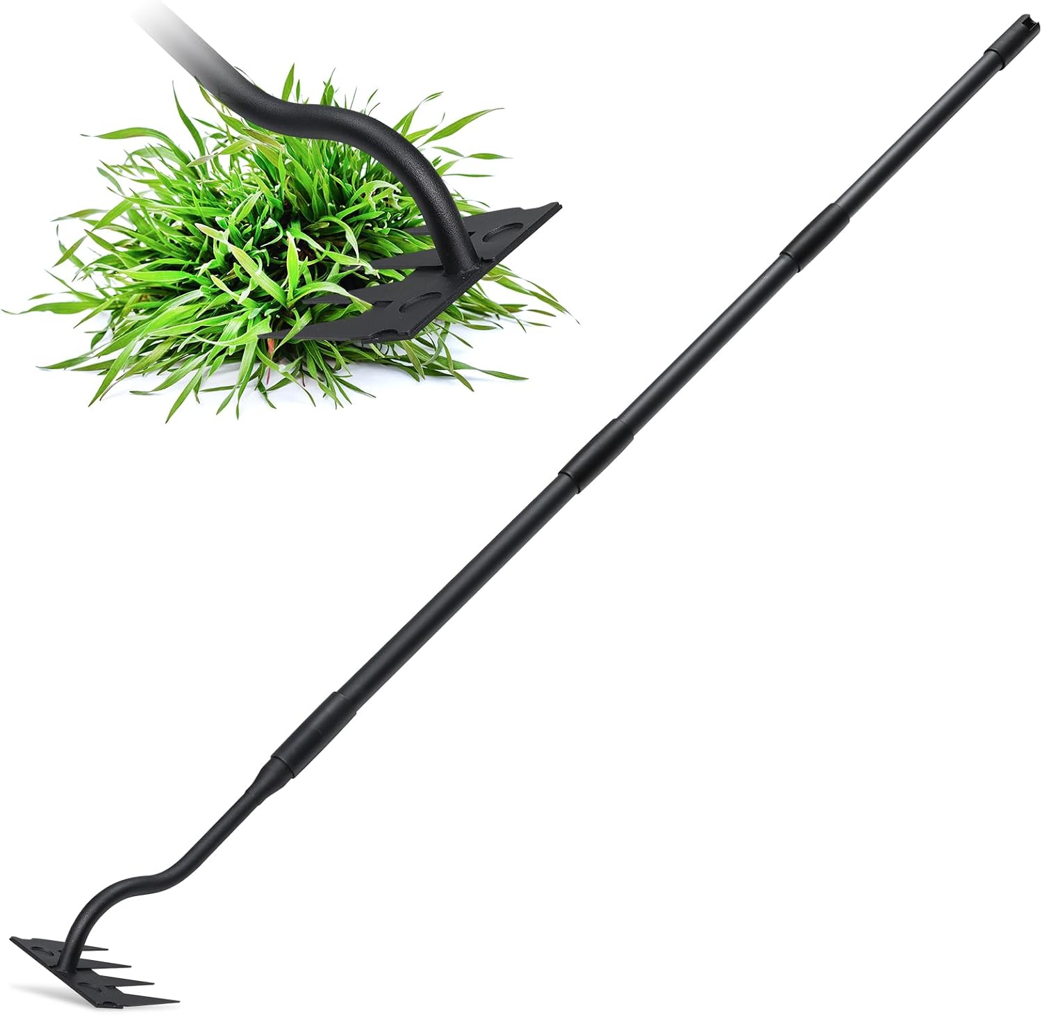 56-inch weeding rake with long handle, priced $9.99 on Amazon
