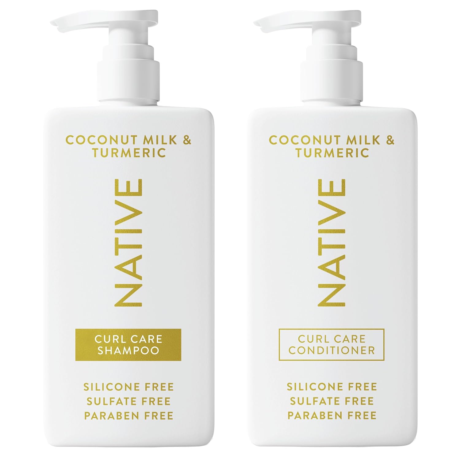 Native Coconut & Turmeric Shampoo and Conditioner bottle on Amazon