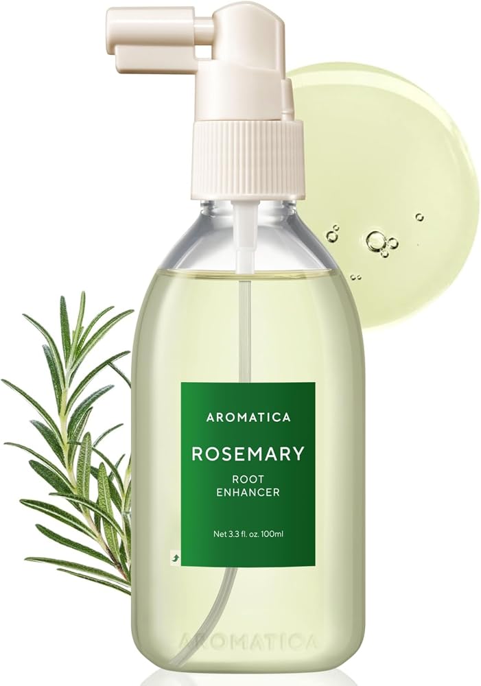 Aromatica Root Enhancer Rosemary Water spray bottle sold on Amazon