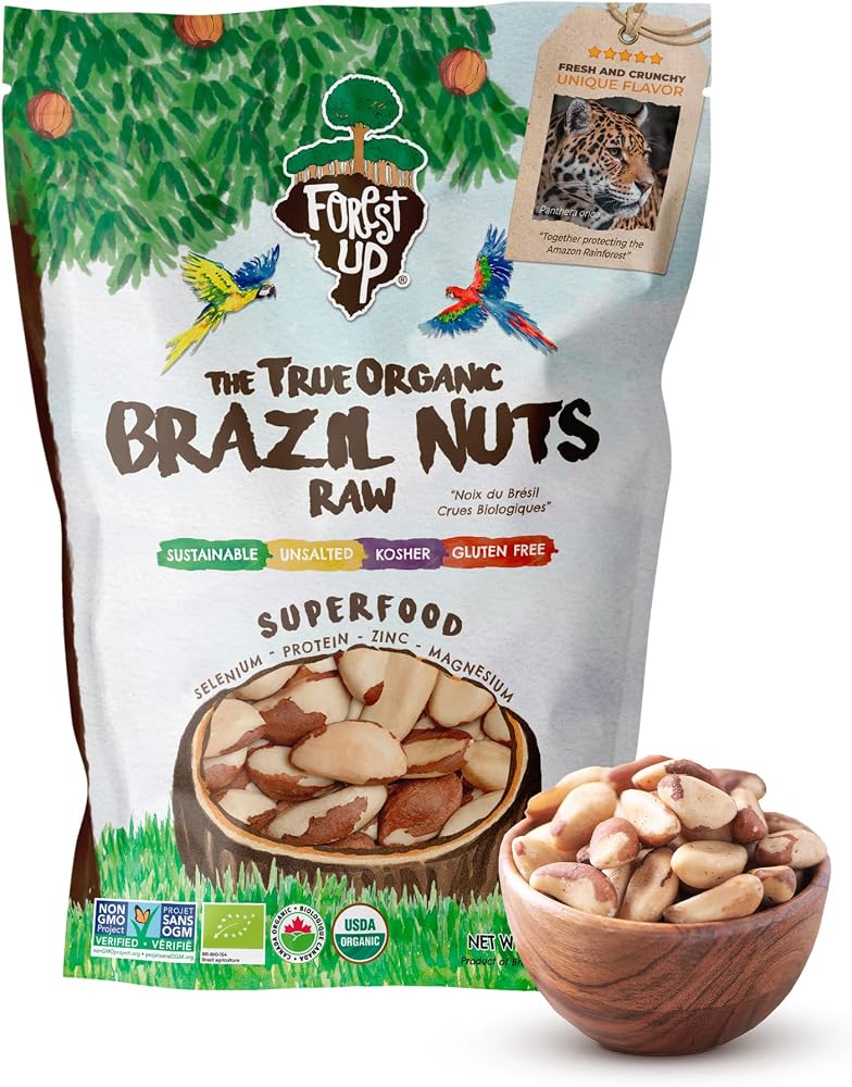Snack The True Organic Brazil Nuts 15 oz raw unsalted pack – Amazon