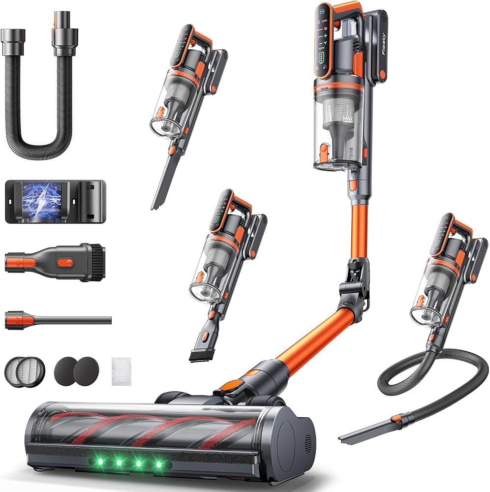 650W cordless vacuum cleaner with 180° foldable wand and 3.3ft hose, shown on Amazon