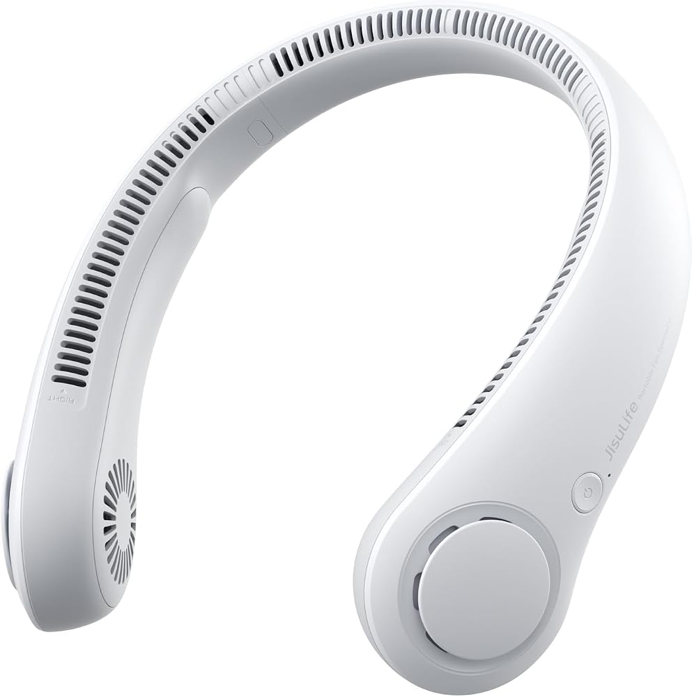 JISULIFE Portable Neck Fan grey wearable personal fan on Amazon