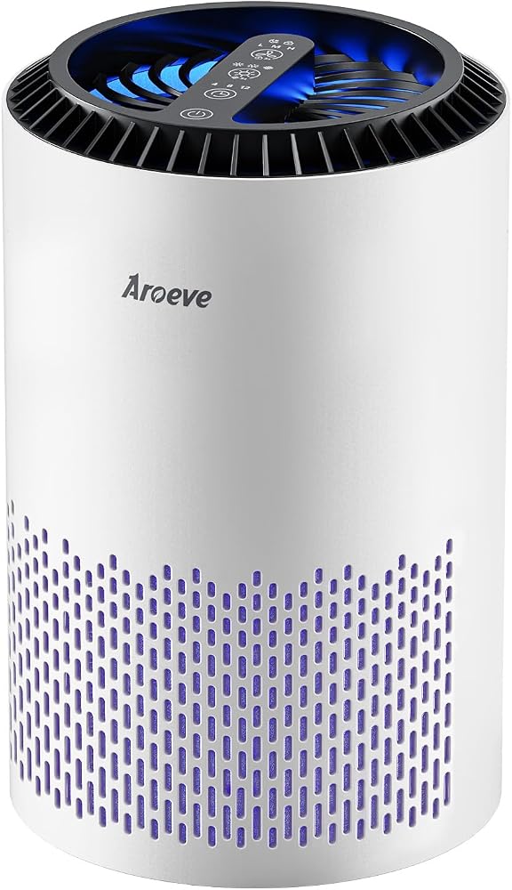 AROEVE Air Purifier MK01 White model on Amazon product page
