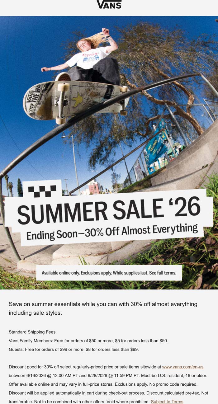 30% Off Vans Shoes – Save on Sneakers Online Today at Vans