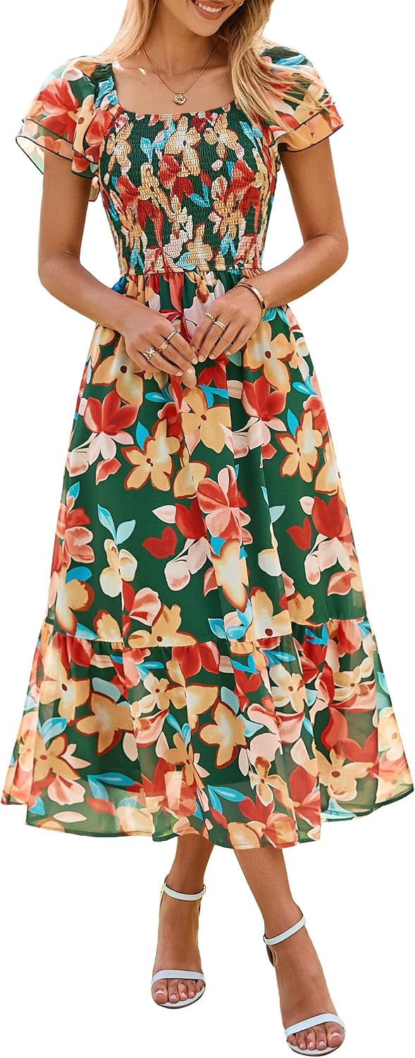 Simplee Womens Summer Floral Maxi Dress on Amazon