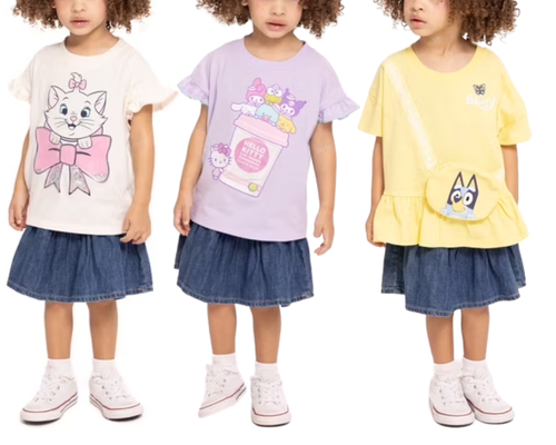 Toddler Girls Character Tees Deal: $4.99 at Walmart