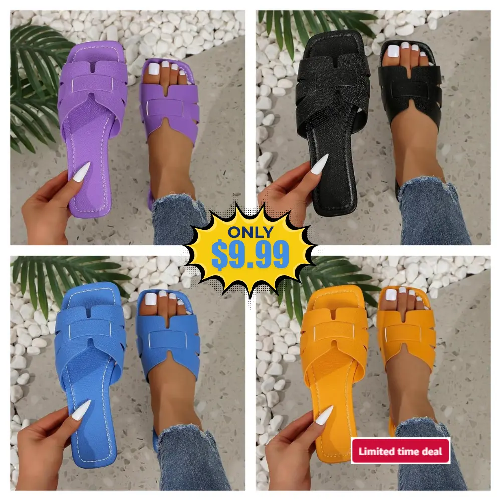 Women’s Dressy Slip-On Flat Sandals Deal: Save 50% at Amazon