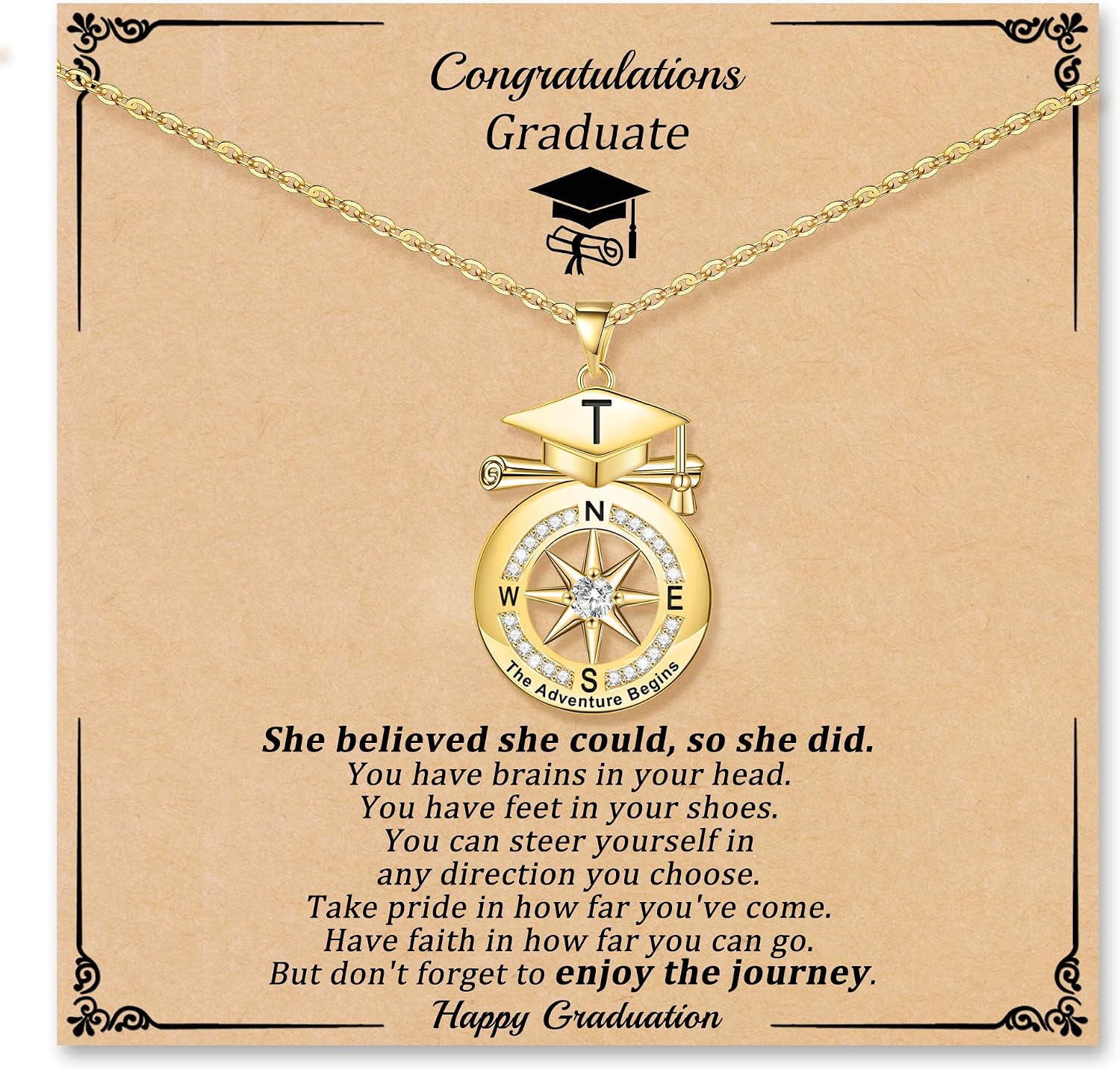 Sistble Compass Necklace Only $9.99 at Amazon