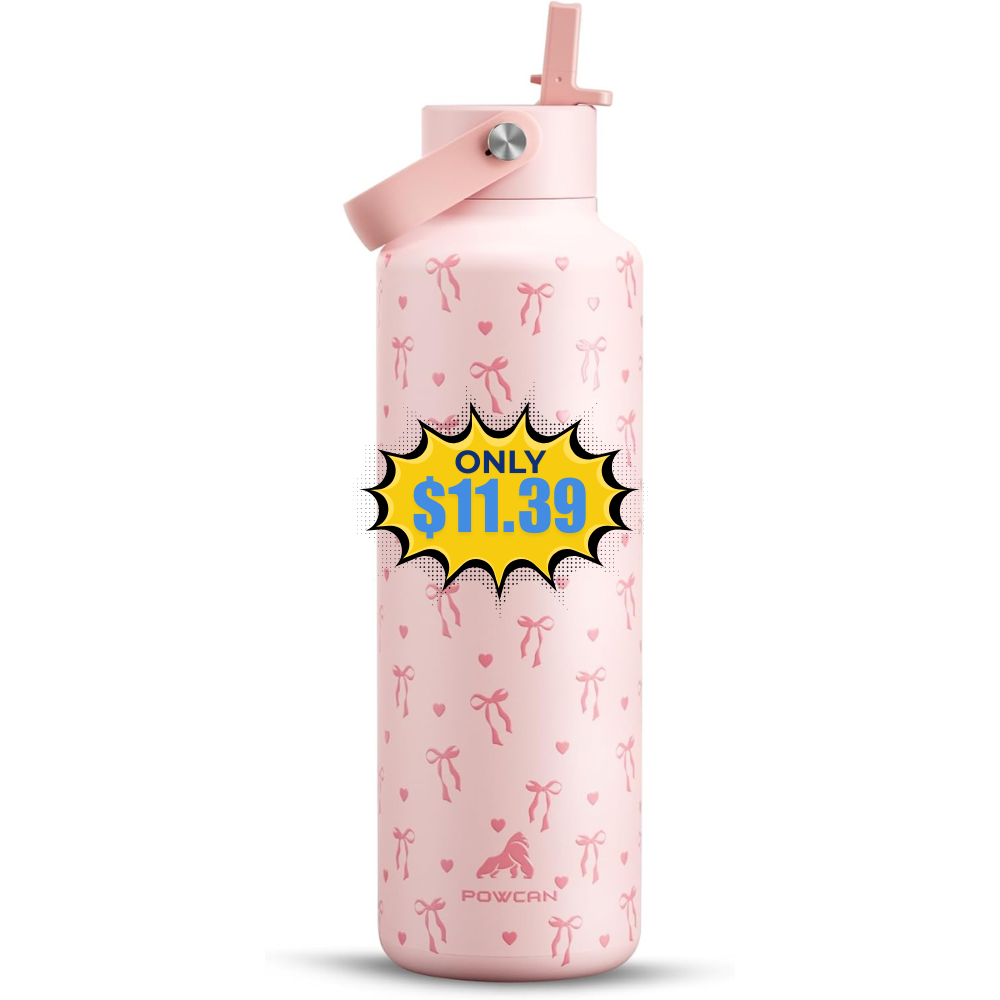 POWCAN 24 oz Insulated Water Bottle Deal: Save 5% at Amazon