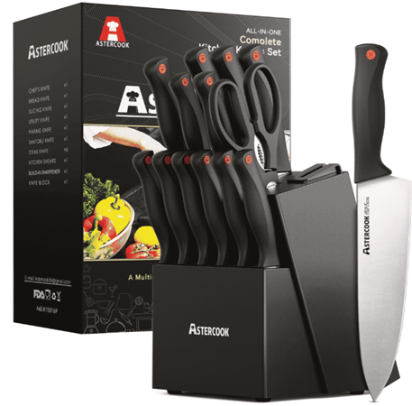 Astercook 14-Piece Kitchen Knife Set Deal at Walmart: Save $10