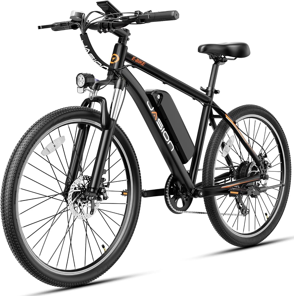 Jasion EB5 electric bike with 26-inch tires on Amazon product page