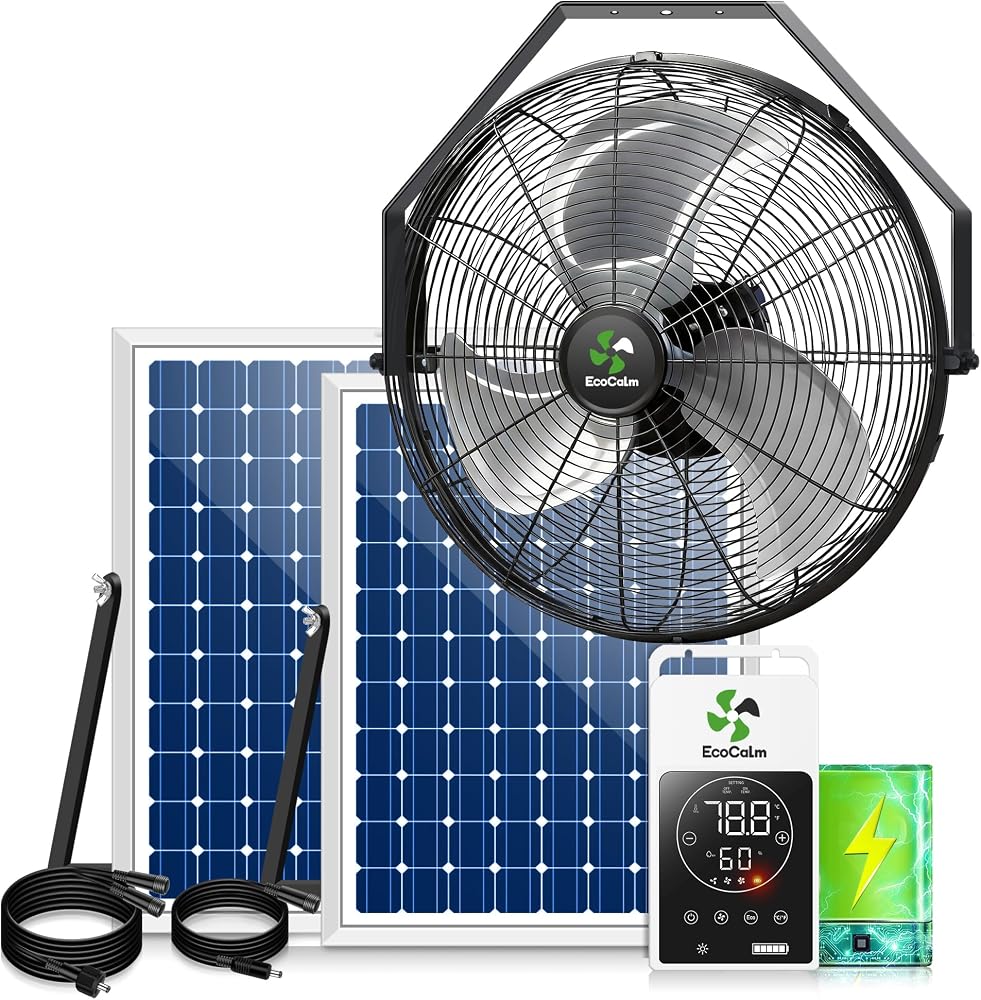 ecoCalm Solar Fan Only $220.99 (Reg. $259.99) at Amazon