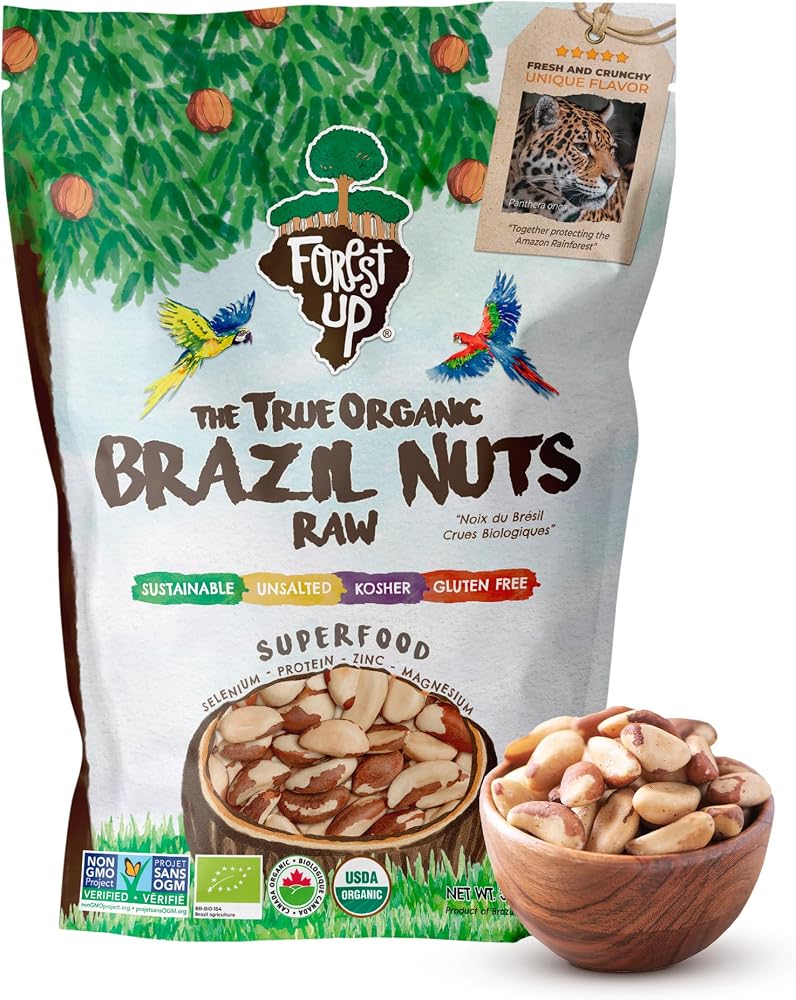 Snack The True Organic Brazil Nuts 32 oz bag sold on Amazon