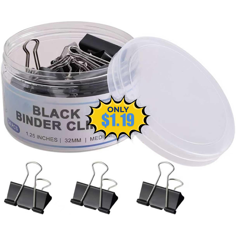 Medium Binder Clips 1.25 Inch Deal: Save 50% on Amazon